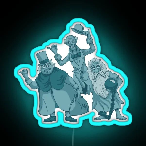 Hitchhiking Ghosts RGB Neon Sign