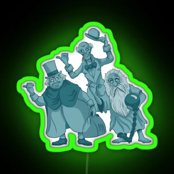 Hitchhiking Ghosts RGB Neon Sign