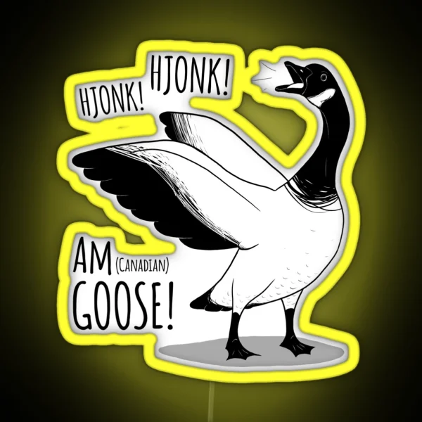 HJONK HJONK AM Canadian GOOSE RGB Neon Sign