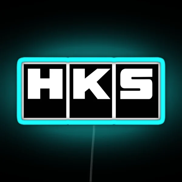 HKS Car Tuning Black RGB Neon Sign
