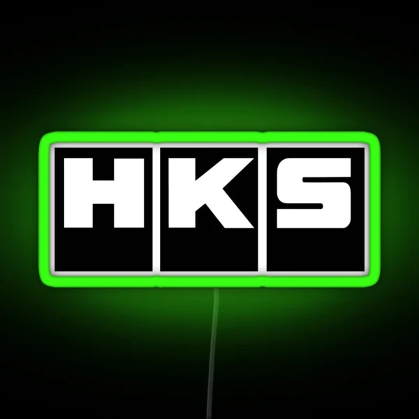 HKS Car Tuning Black RGB Neon Sign
