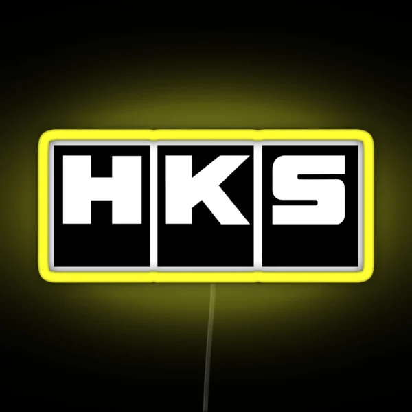 HKS Car Tuning Black RGB Neon Sign