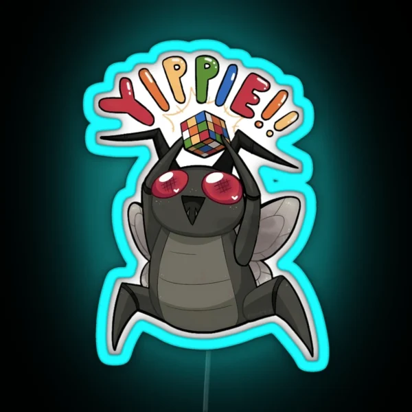 Hoarding Loot Bug Yippie Lethal Company Meme RGB Neon Sign