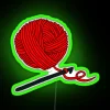 Hobby Illustrations Red Christmas Crochet RGB Neon Sign - Image 3