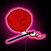 Hobby Illustrations Red Christmas Crochet RGB Neon Sign - Image 6