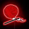 Hobby Illustrations Red Christmas Crochet RGB Neon Sign