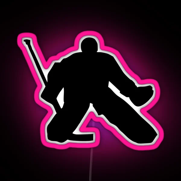 Hockey Goalie RGB Neon Sign