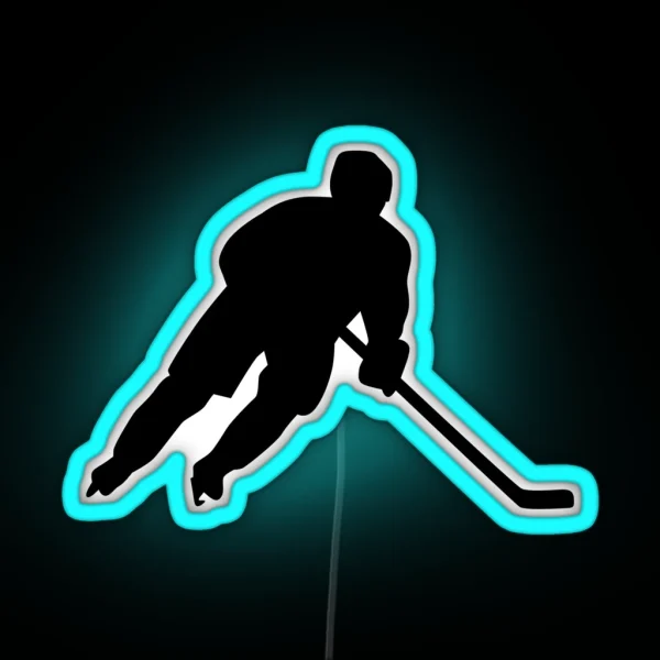 Hockey Player RGB Neon Sign