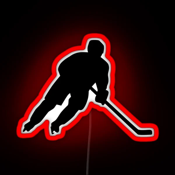 Hockey Player RGB Neon Sign