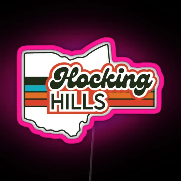 Hocking Hills Ohio RGB Neon Sign