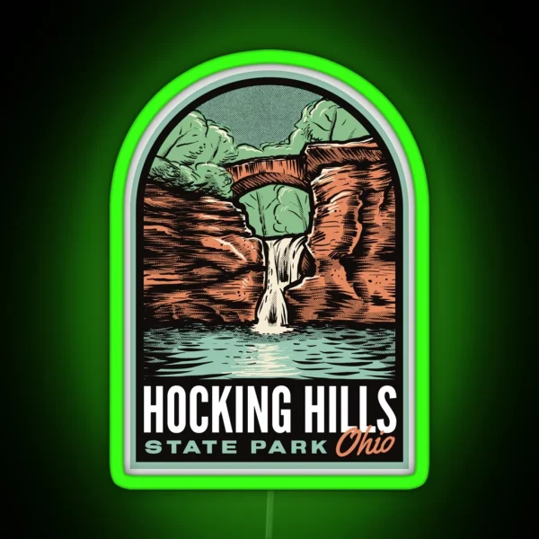 Hocking Hills State Park Ohio Vintage RGB Neon Sign