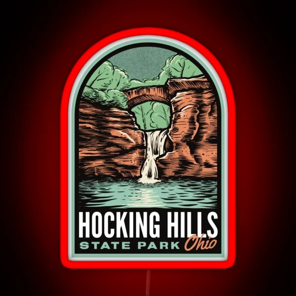 Hocking Hills State Park Ohio Vintage RGB Neon Sign