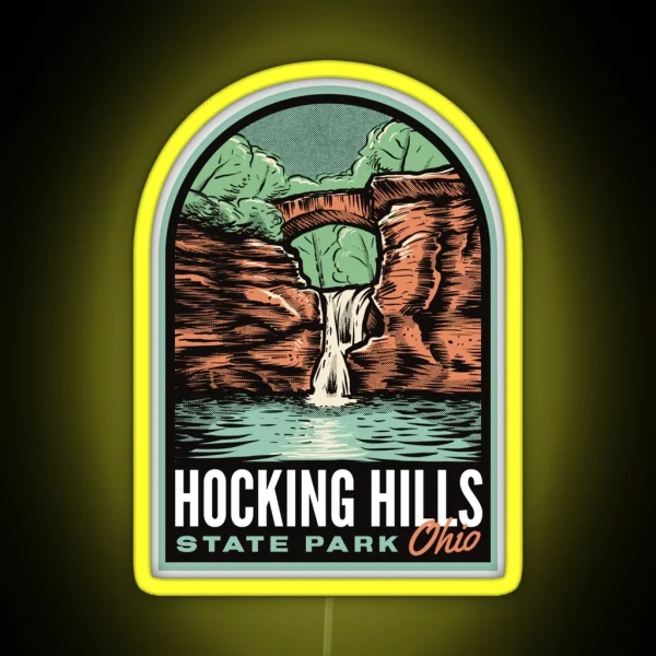 Hocking Hills State Park Ohio Vintage RGB Neon Sign