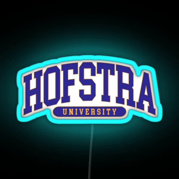 Hofstra College Font Curved RGB Neon Sign