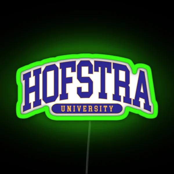 Hofstra College Font Curved RGB Neon Sign