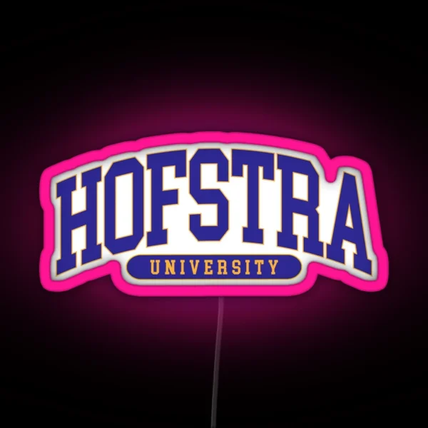 Hofstra College Font Curved RGB Neon Sign