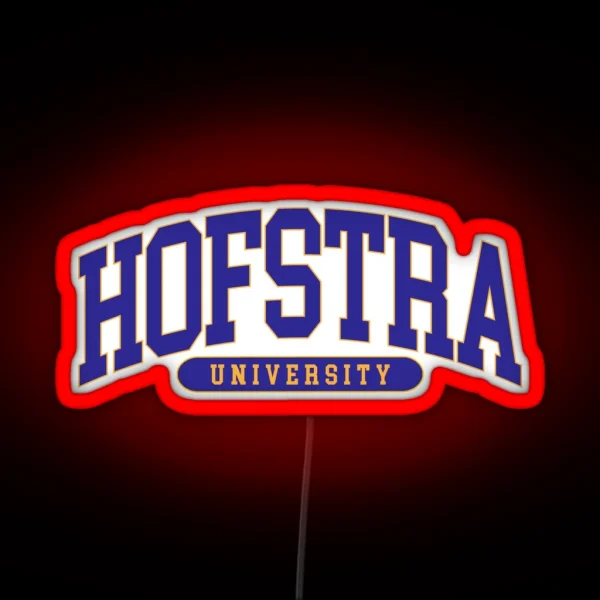 Hofstra College Font Curved RGB Neon Sign