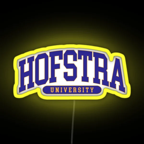 Hofstra College Font Curved RGB Neon Sign