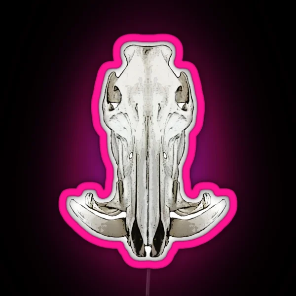 Hog Skull RGB Neon Sign