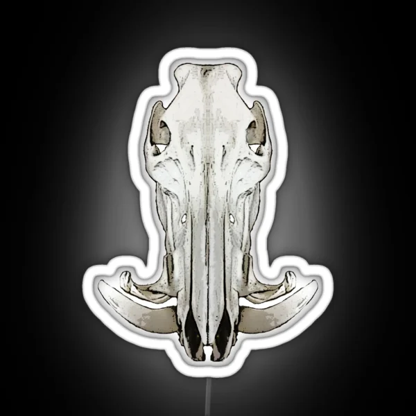 Hog Skull RGB Neon Sign