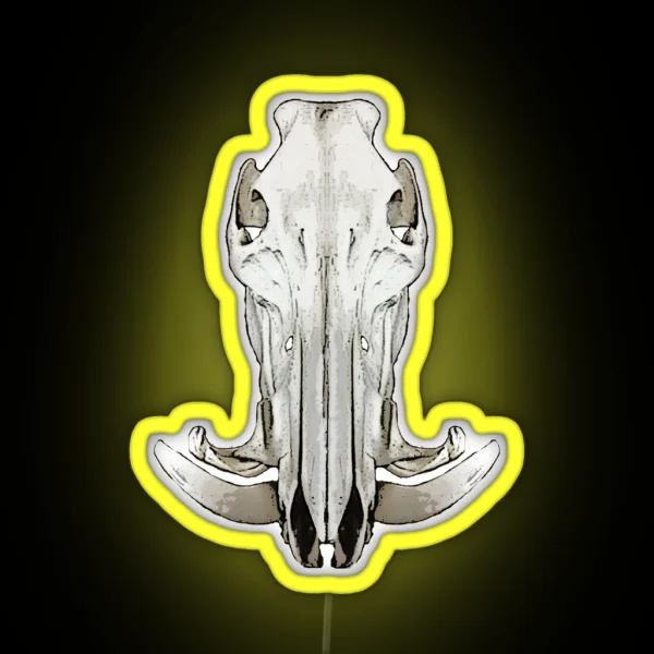 Hog Skull RGB Neon Sign
