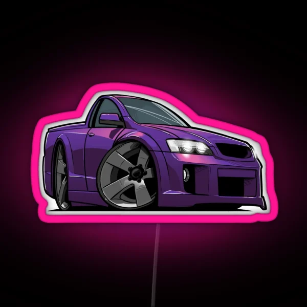 Holden VE SS Ute Morpheus Purple RGB Neon Sign