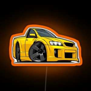 Holden VE SS Ute Wildfire Yellow RGB Neon Sign