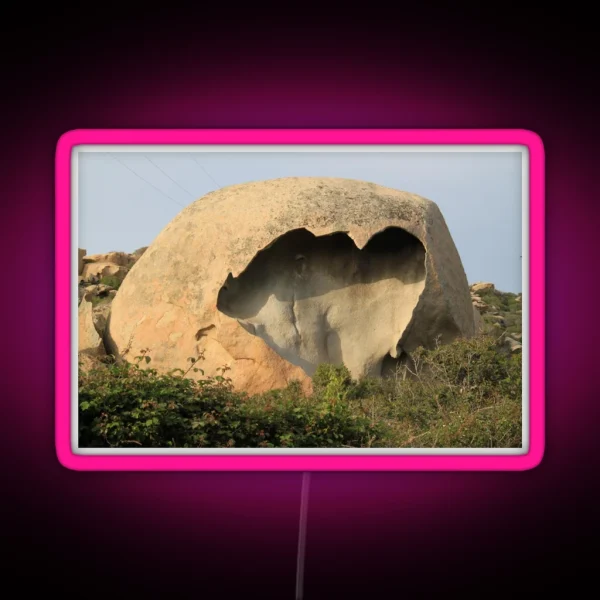 Hollow Eroded Rock Cap Corse RGB Neon Sign