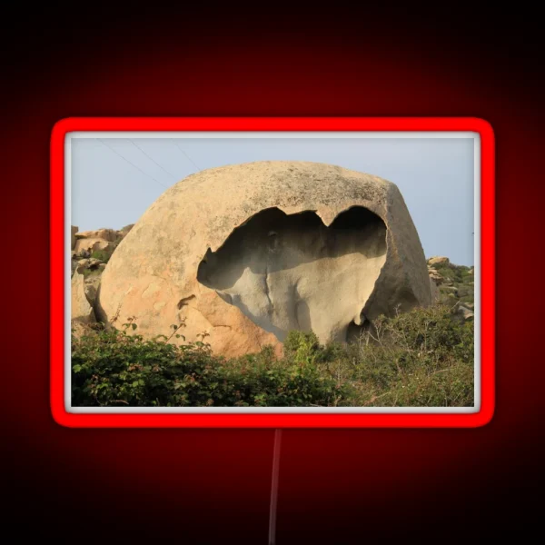 Hollow Eroded Rock Cap Corse RGB Neon Sign
