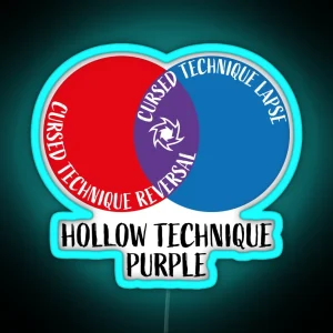 Hollow Technique Purple RGB Neon Sign