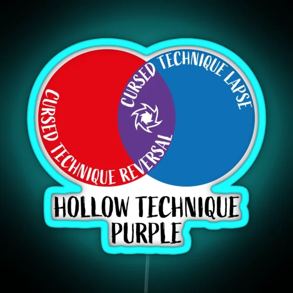 Hollow Technique Purple RGB Neon Sign