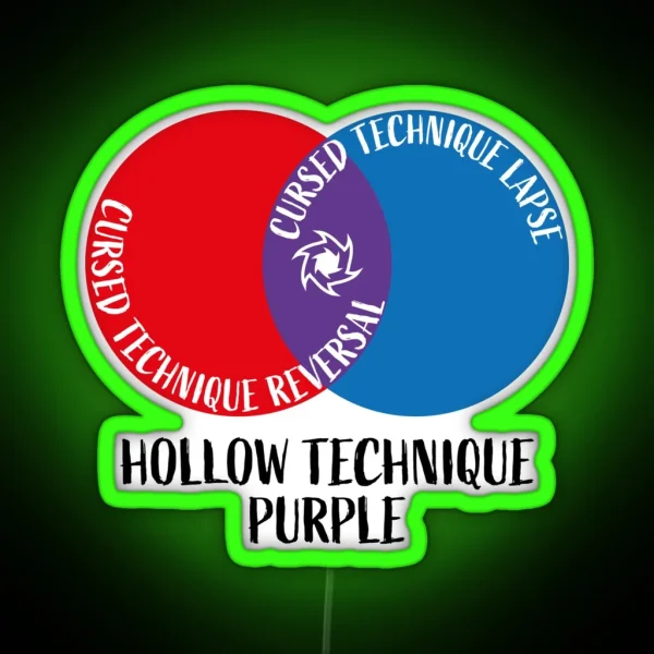 Hollow Technique Purple RGB Neon Sign