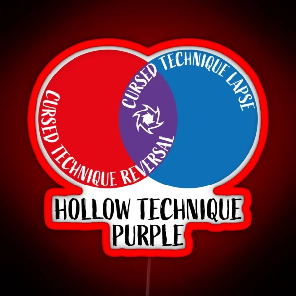 Hollow Technique Purple RGB Neon Sign