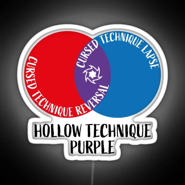 Hollow Technique Purple RGB Neon Sign