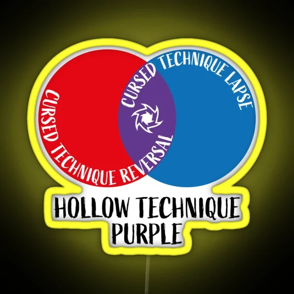 Hollow Technique Purple RGB Neon Sign