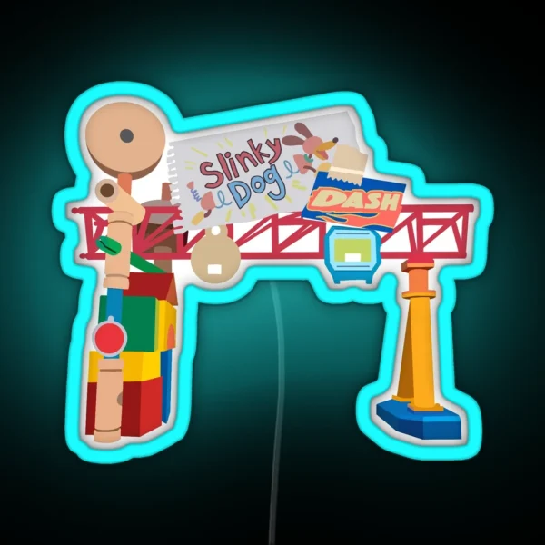 Hollywood Studios Slinky Dog Dash RGB Neon Sign