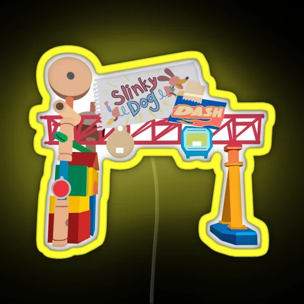 Hollywood Studios Slinky Dog Dash RGB Neon Sign