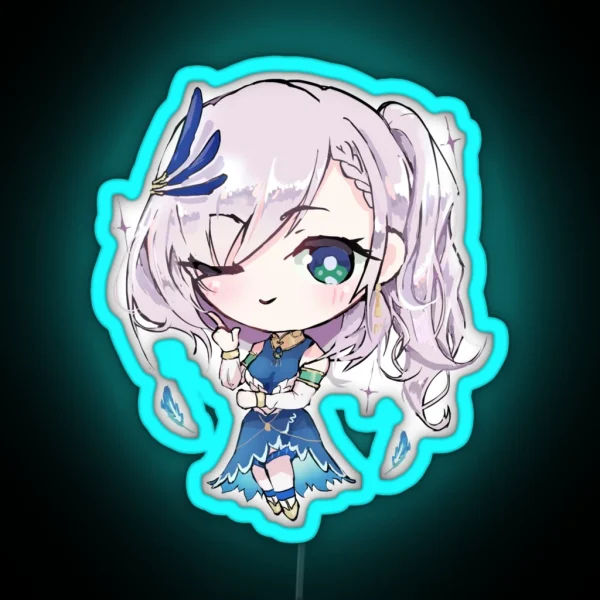 Hololive Pavolia Reine Chibi RGB Neon Sign