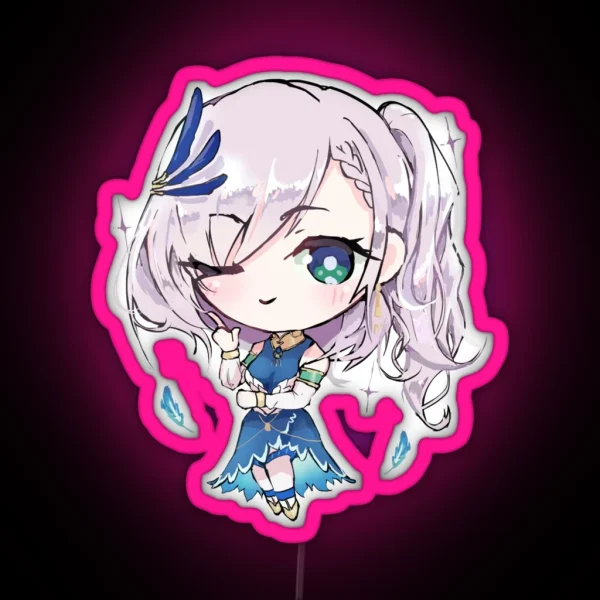 Hololive Pavolia Reine Chibi RGB Neon Sign