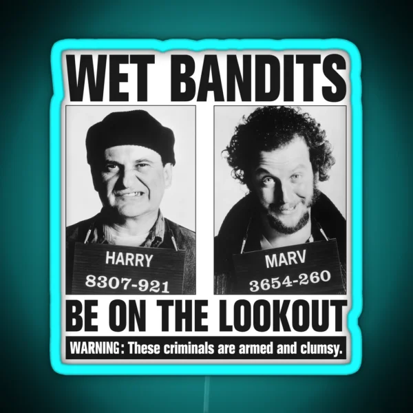 Home Alone Wet Bandits RGB Neon Sign