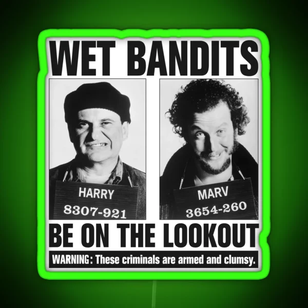 Home Alone Wet Bandits RGB Neon Sign