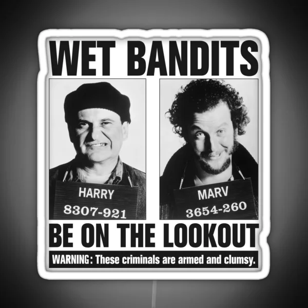 Home Alone Wet Bandits RGB Neon Sign