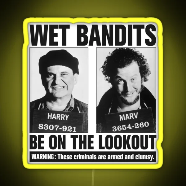 Home Alone Wet Bandits RGB Neon Sign