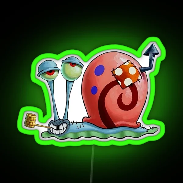 Homeless Gary The Snail RGB Neon Sign