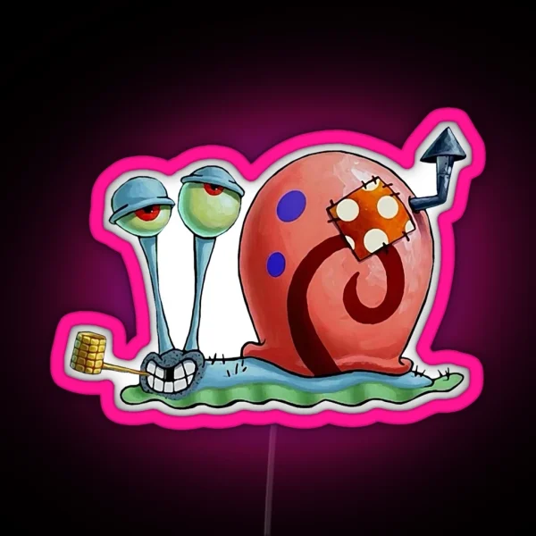 Homeless Gary The Snail RGB Neon Sign