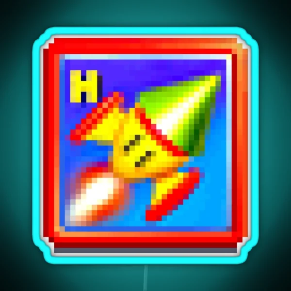 Homing Missile Sprite RGB Neon Sign