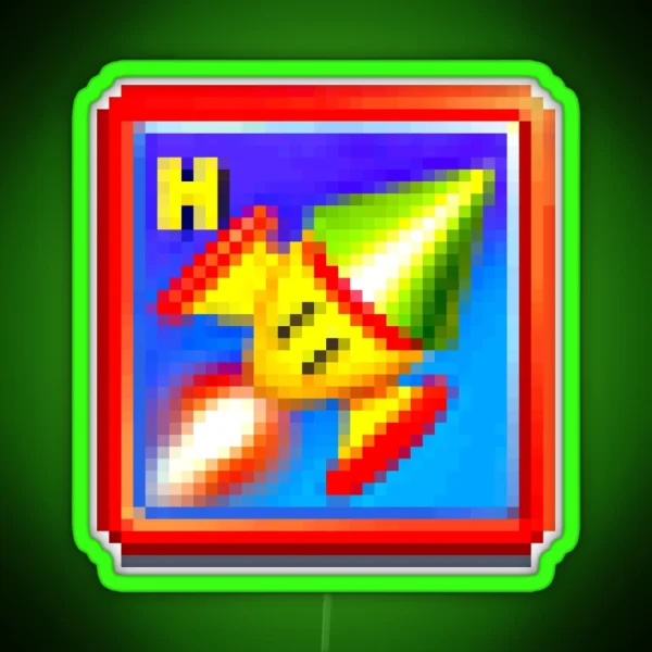 Homing Missile Sprite RGB Neon Sign