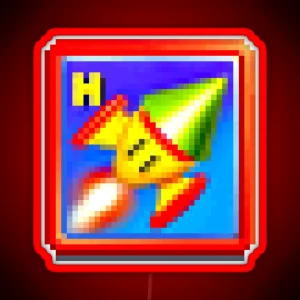 Homing Missile Sprite RGB Neon Sign