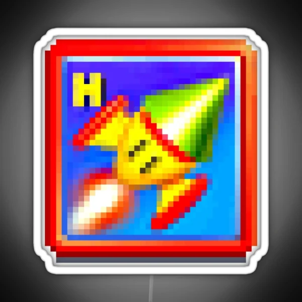Homing Missile Sprite RGB Neon Sign