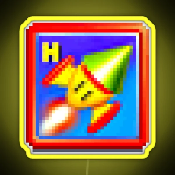 Homing Missile Sprite RGB Neon Sign
